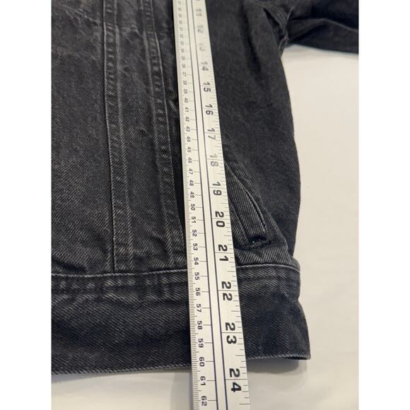 VTG Lee Men's Hard Rock Cafe Honolulu Trucker Jacket XL Black Denim Embroidered - Picture 8 of 11